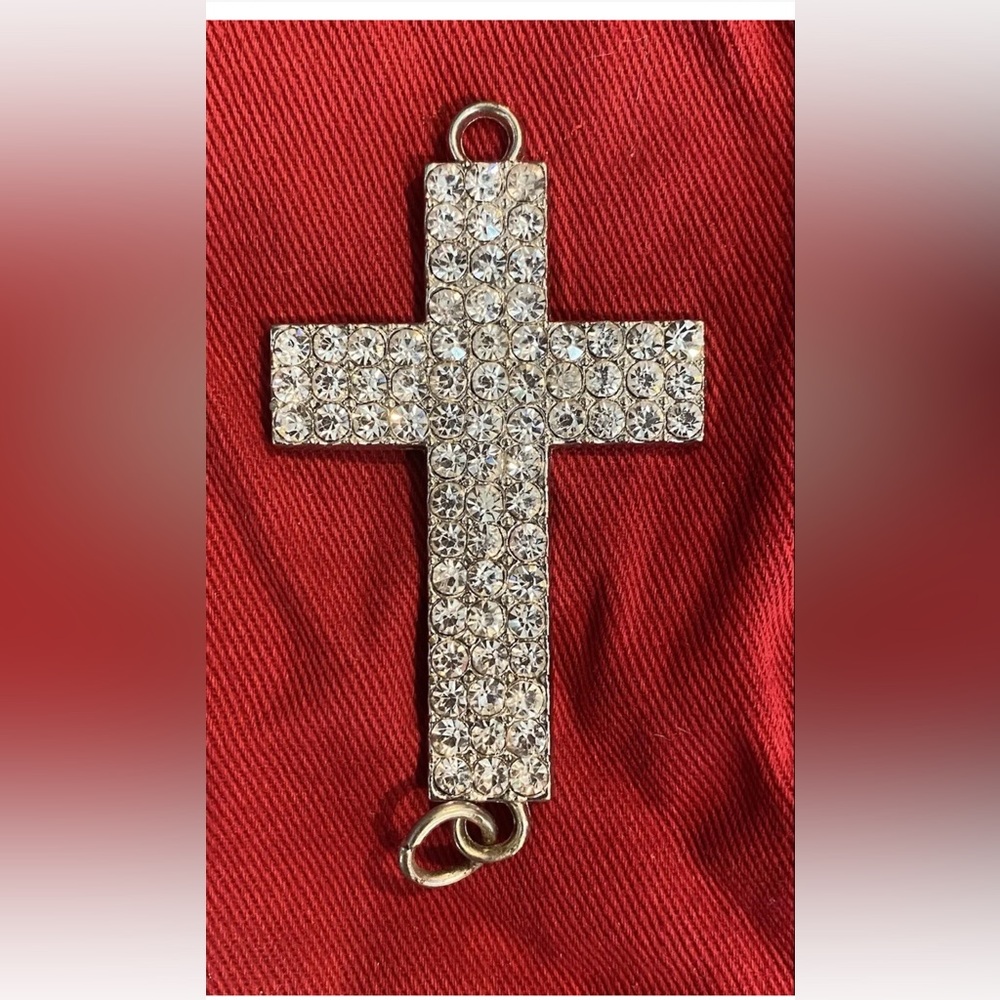Super Trendy Rhinestone Bling Cross Pendant
2 1/8 x 1 1/2